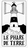 Logo phare de terre avec fond blanc